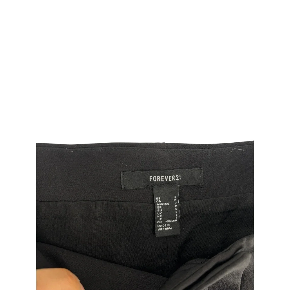 Forever 21 Double‎ Breasted Mini Skirt Womens S Black Preppy Career Flap Pocket